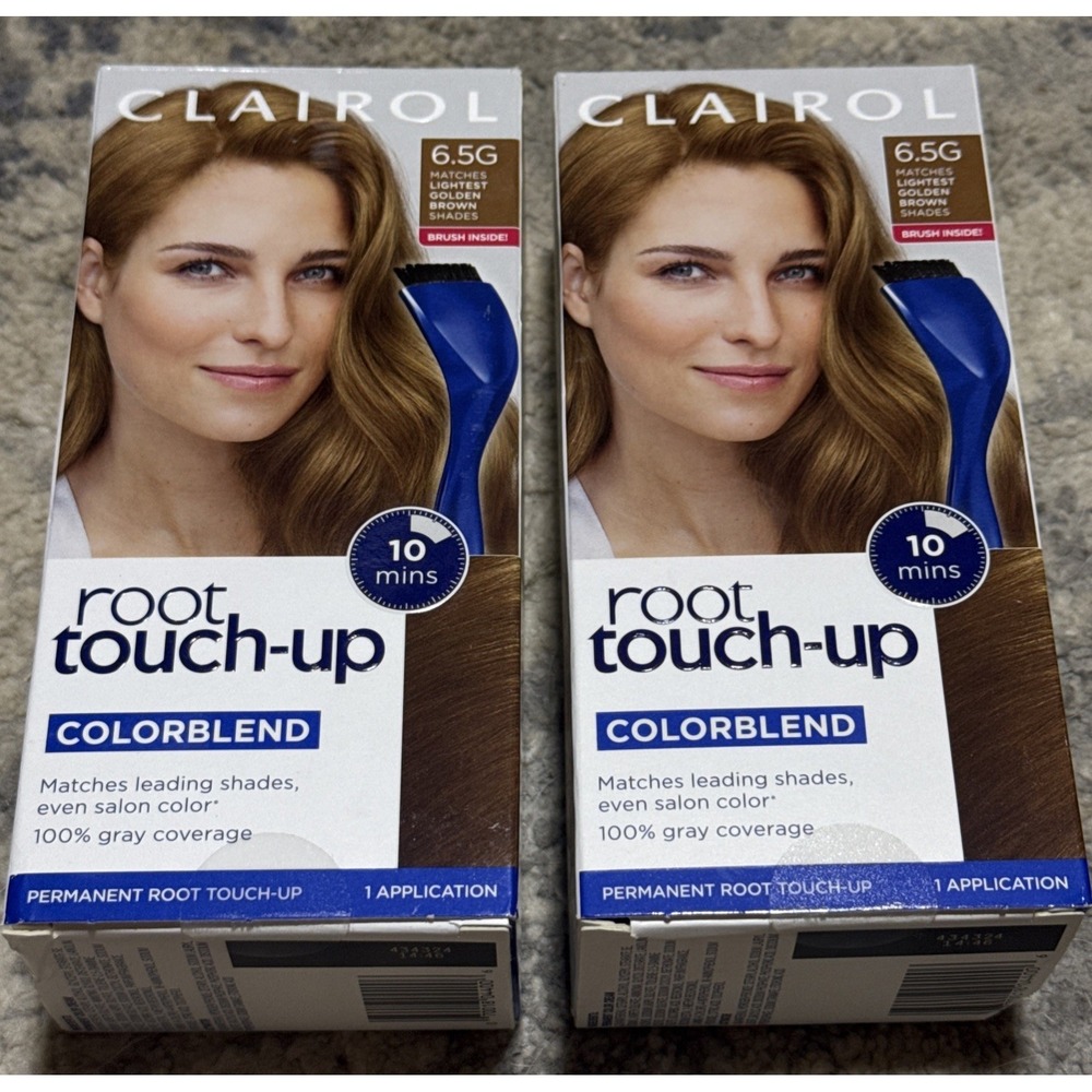 Lot of 2: Clairol Root Touch-Up Color Blend Hair Dye 6.5G Lightest Golden Brown